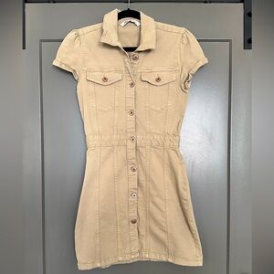 Zara Beige Denim Dress - XS